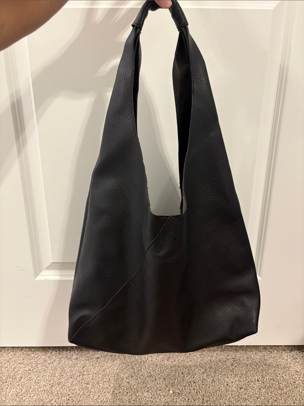 Banana Republic Black Pebbled Leather Shoulder Bag - Picture 3 of 6
